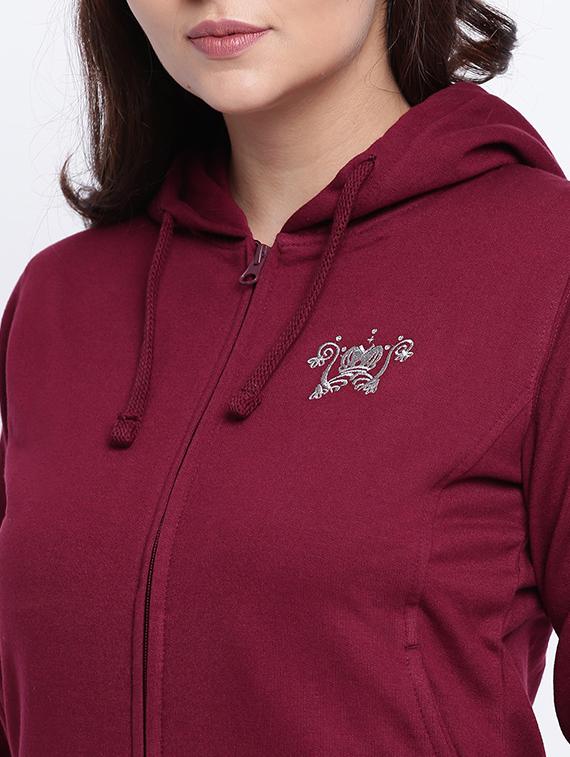 embroidered hooded sweatshirt - 15440740 - Zoom Image - 4