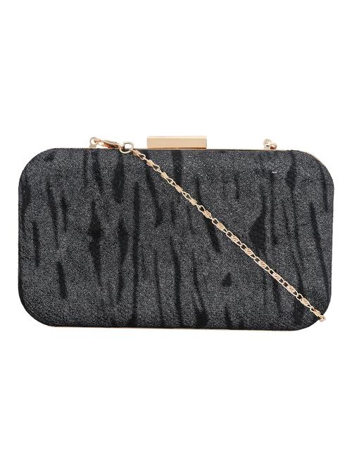 grey shimmer box clutch - 15441127 - Standard Image - 1
