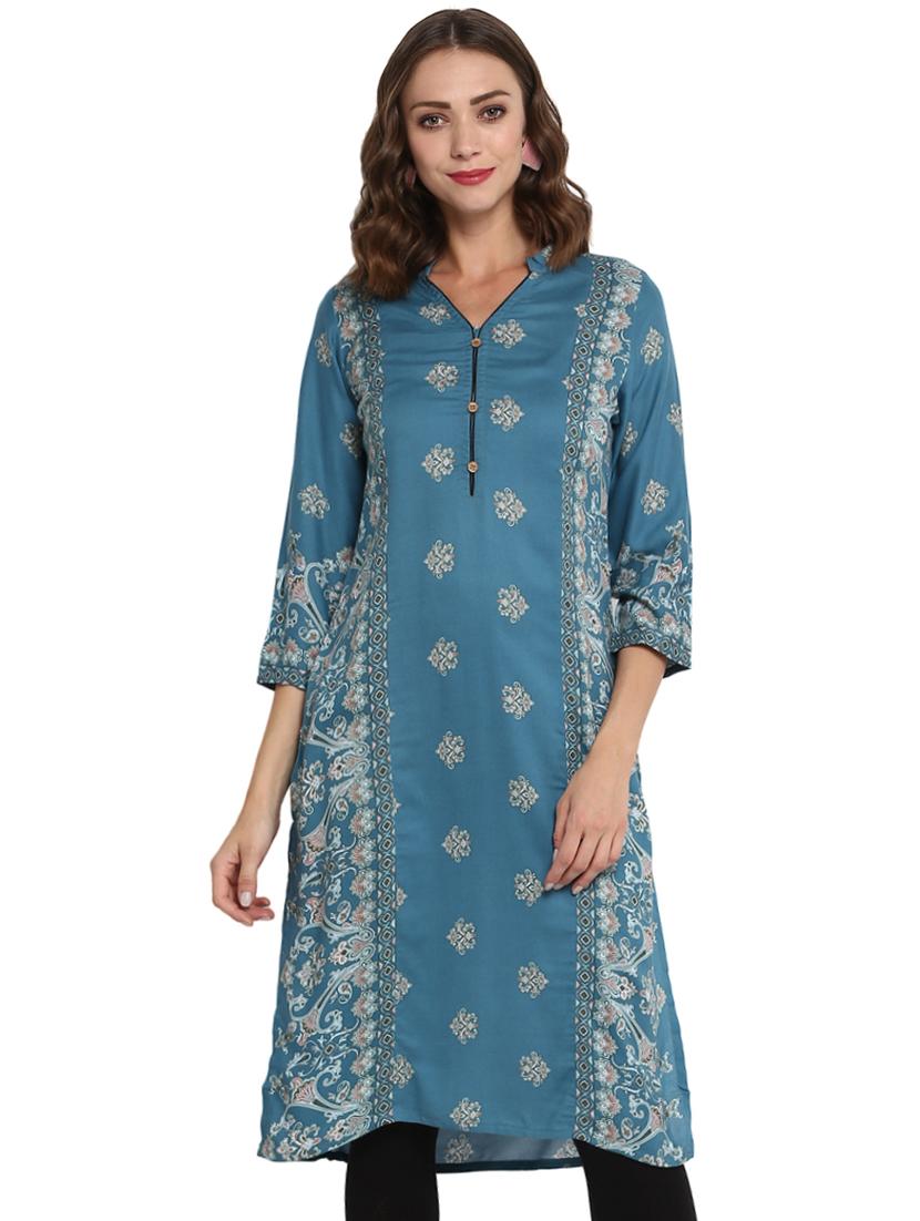 straight printed kurta - 15442930 - Zoom Image - 1