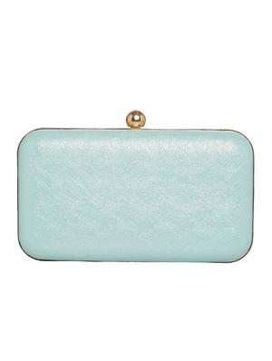 blue leatherette (pu) box clutch - 15443274 - Standard Image - 2