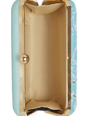 blue leatherette (pu) box clutch - 15443274 - Standard Image - 3