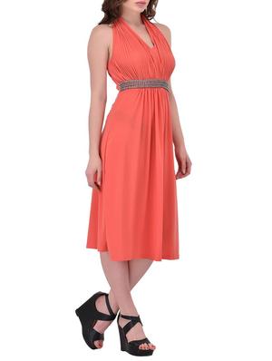 halter neck empire-line dress - 15443686 - Standard Image - 2