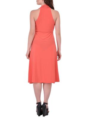 halter neck empire-line dress - 15443686 - Standard Image - 3