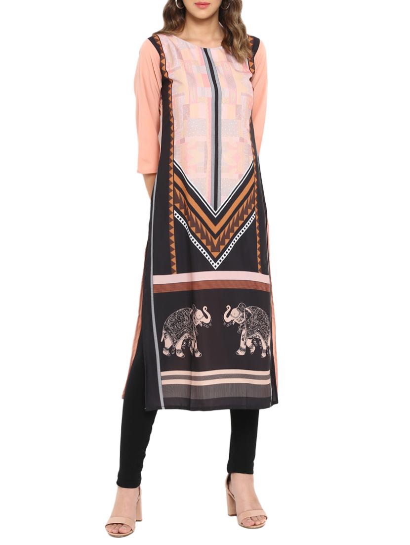 straight printed kurta - 15443720 - Zoom Image - 1