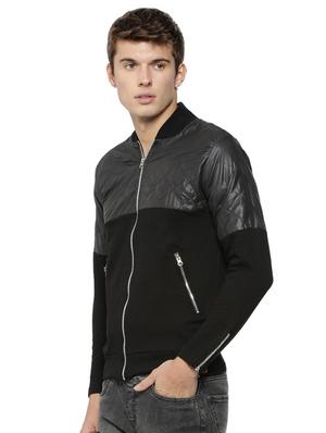 black cotton bomber jacket - 15443860 - Standard Image - 2