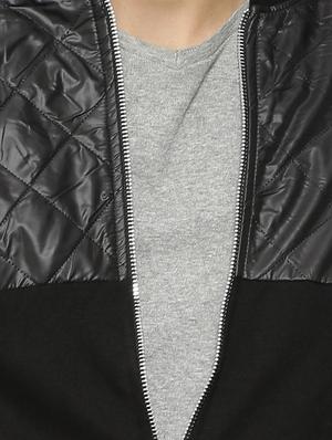 black cotton bomber jacket - 15443860 - Standard Image - 4