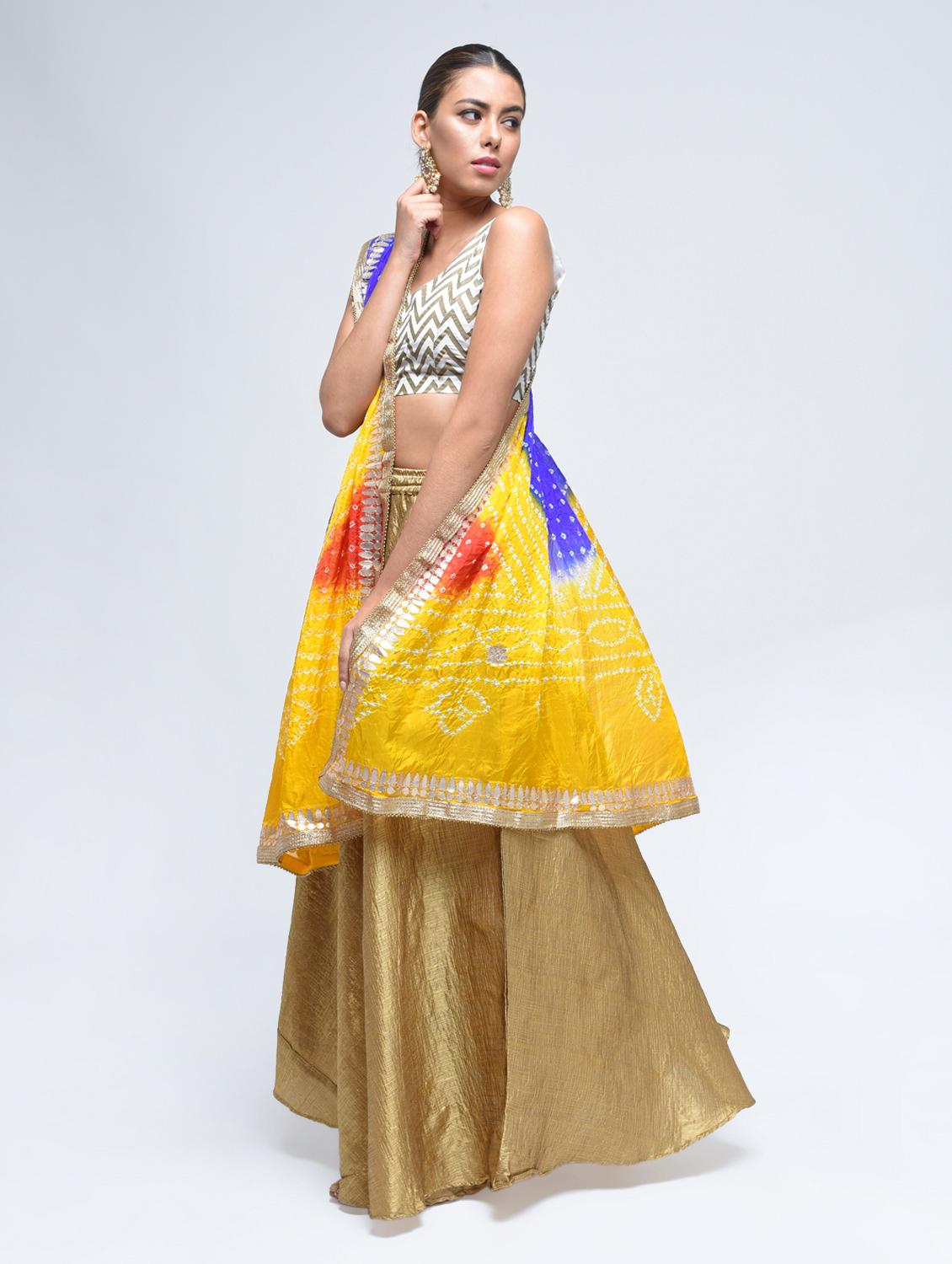 multi colored art silk bandhani dupatta - 15444186 - Zoom Image - 1