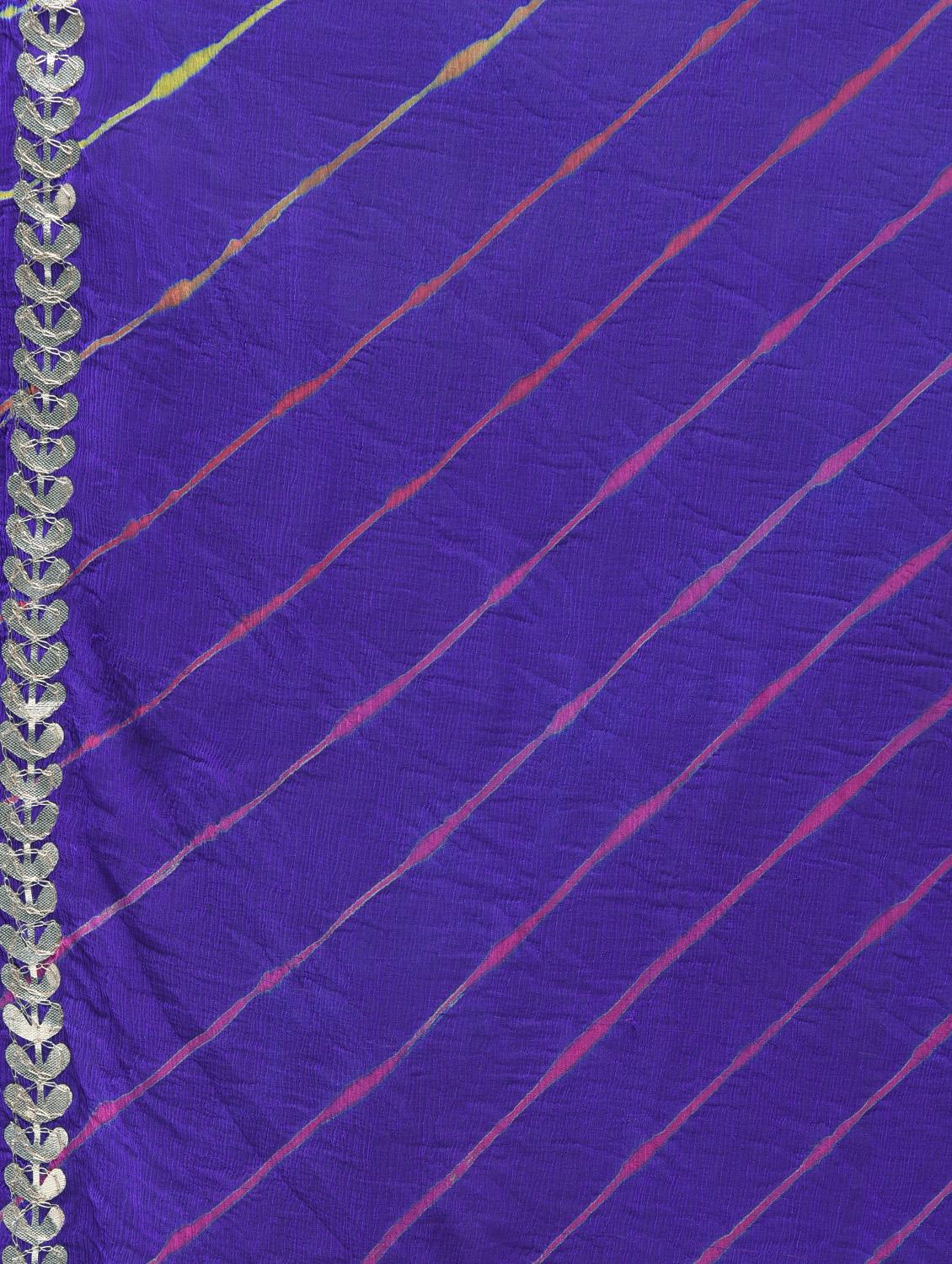 blue art silk bandhani dupatta - 15444205 - Zoom Image - 2