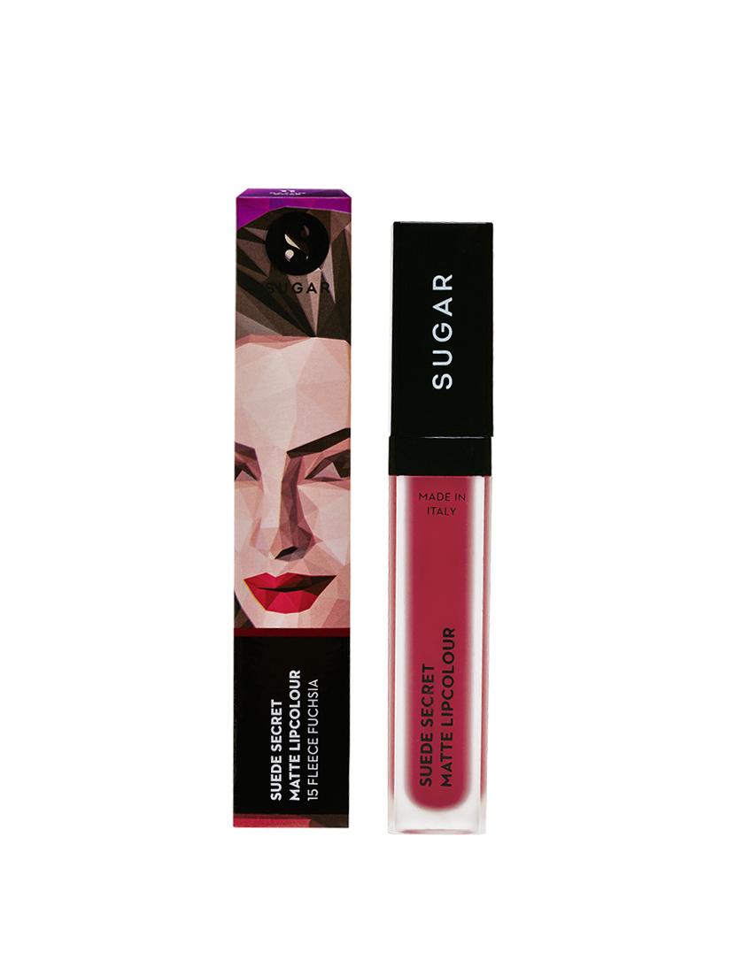 SUGAR Suede Secret Matte Lipcolour 15 Fleece Fuchsia (Deep Fuchsia) - 15447734 - Zoom Image - 1