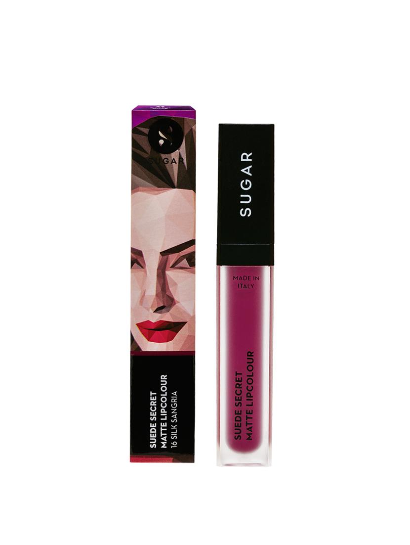 SUGAR Suede Secret Matte Lipcolour 16 Silk Sangria (Magenta Purple) - 15447735 - Zoom Image - 1