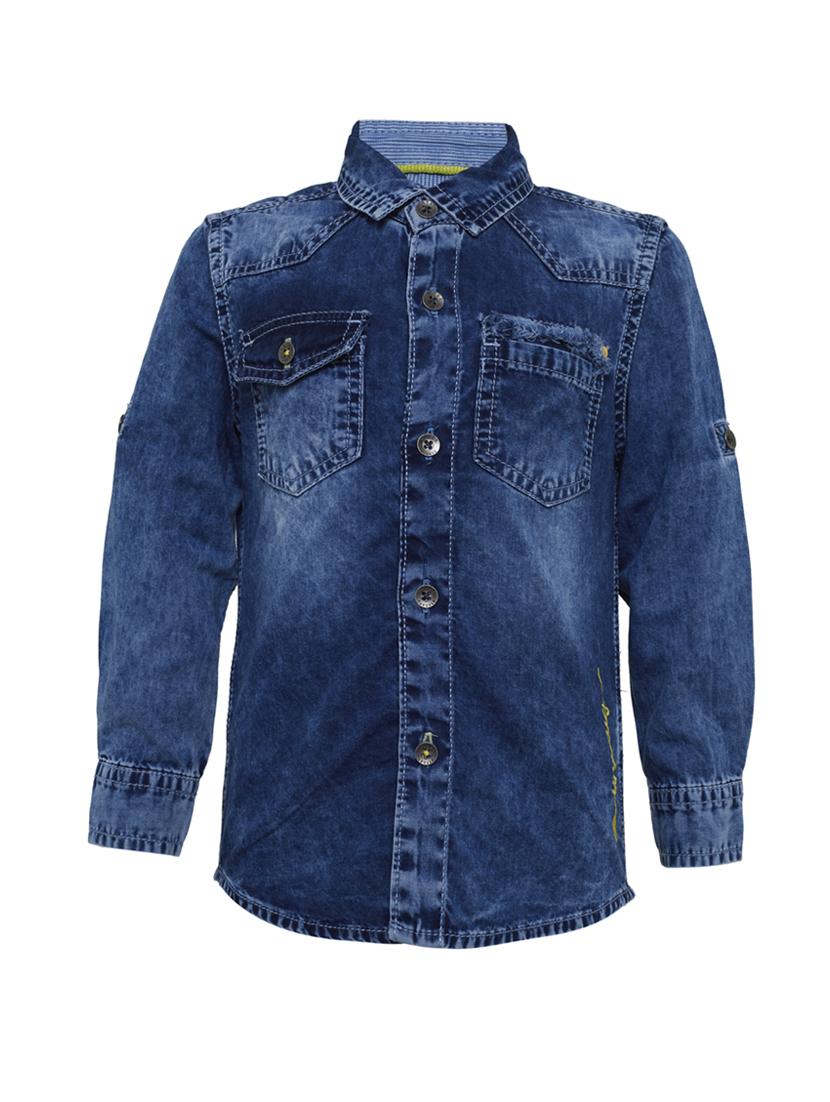 dark blue cotton shirt - 15448669 - Zoom Image - 1
