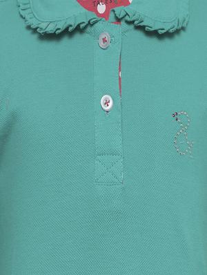 green cotton top - 15448813 - Standard Image - 3