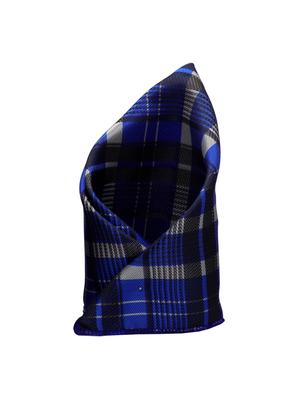 blue micro fiber tie & pocketsquare - 15449225 - Standard Image - 3