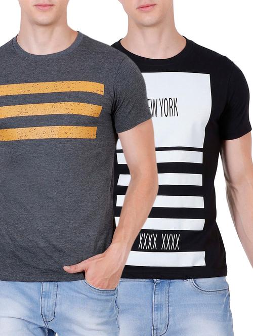 multi colored cotton combos t-shirt (set of 2) - 15450413 - Standard Image - 1