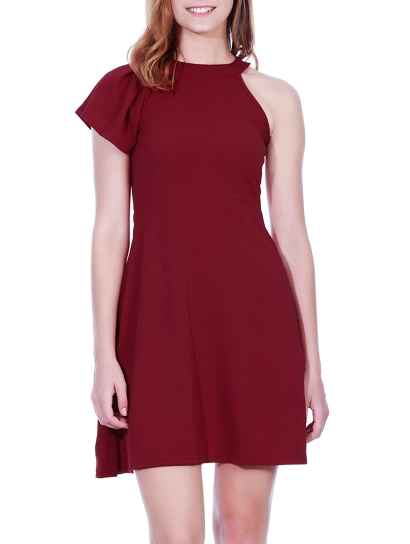 single sleeved skater dress - 15451237 - Zoom Image - 2