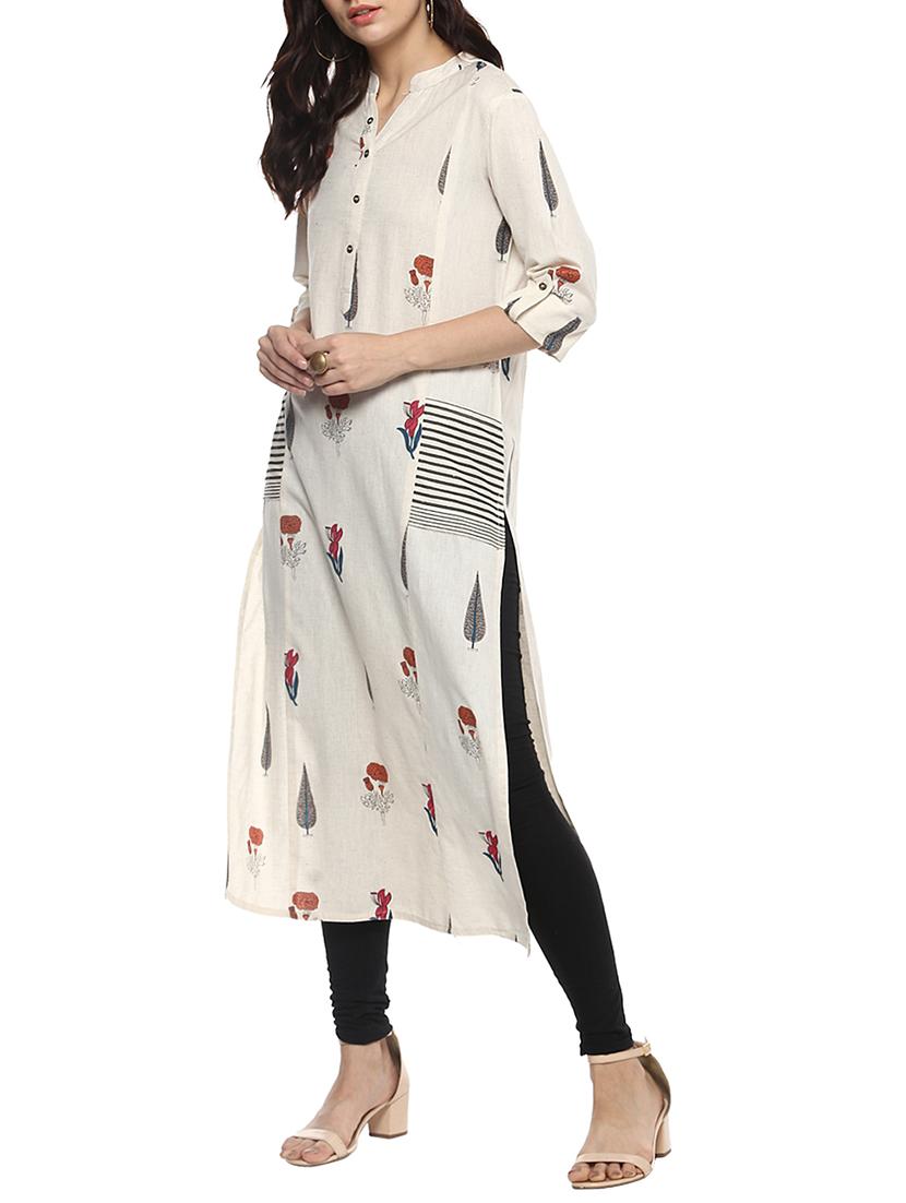 straight printed kurta - 15451653 - Zoom Image - 2