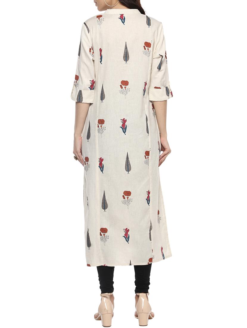 straight printed kurta - 15451653 - Zoom Image - 3