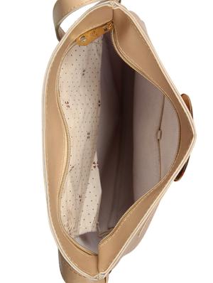 beige leatherette (pu) regular sling bag - 15452185 - Standard Image - 3