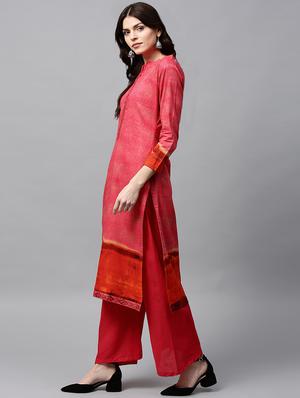 embroidered unstitched palazzo suit - 15453941 - Standard Image - 2