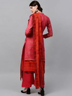embroidered unstitched palazzo suit - 15453941 - Standard Image - 3