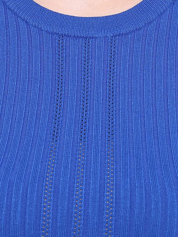 ribbed knit lace insert top - 15454826 - Zoom Image - 4