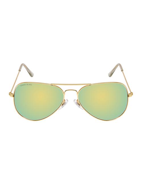 david blake gold aviator uv protection mirrored sunglass - 15454917 - Very Small Image - 1