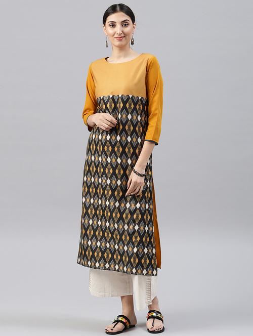 straight printed kurta - 15455256 - Very Small Image - 1