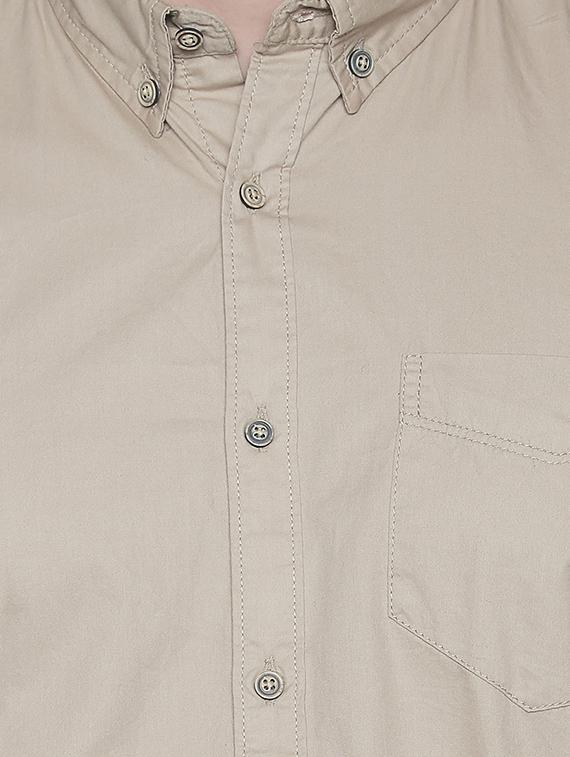 beige cotton casual shirt - 15455283 - Zoom Image - 4