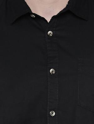 black cotton casual shirt - 15455285 - Standard Image - 4