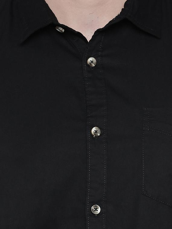 black cotton casual shirt - 15455285 - Zoom Image - 4