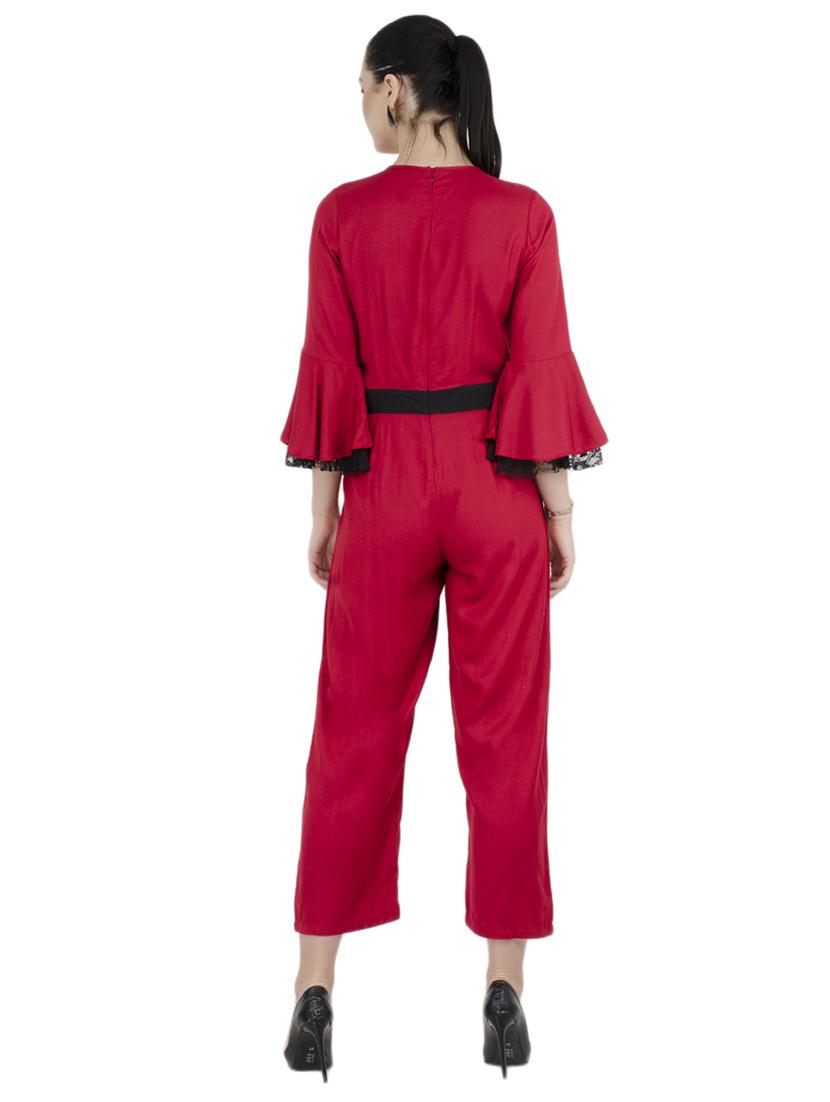 floral lace full leg jumpsuit - 15455305 - Zoom Image - 3