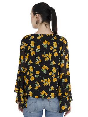 bell sleeved floral top - 15455311 - Standard Image - 3