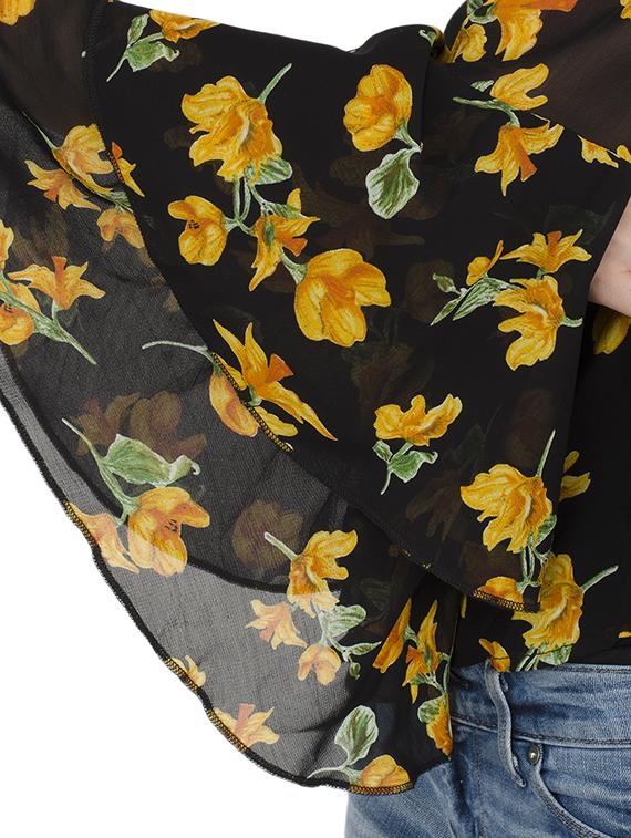 bell sleeved floral top - 15455311 - Zoom Image - 4