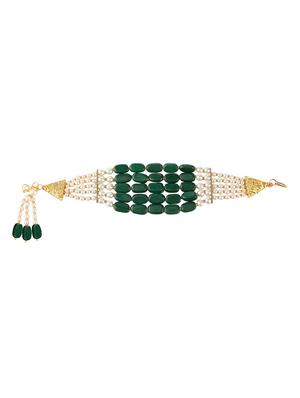 green metal beaded bracelet - 15455508 - Standard Image - 2