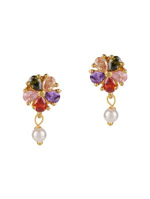 multi colored gold tone earrings - 15455535 - Standard Image - 2