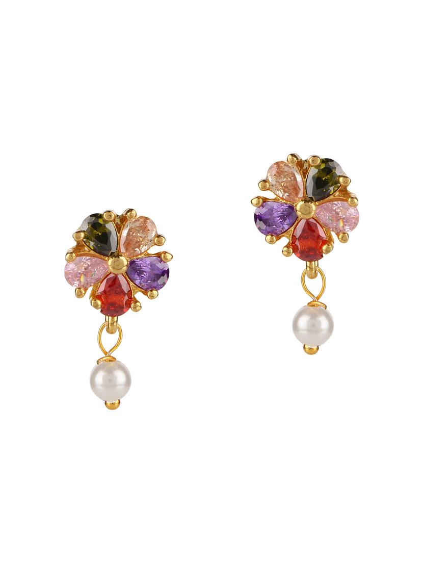 multi colored gold tone earrings - 15455535 - Zoom Image - 2