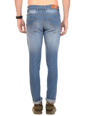 blue light washed denim jeans - 15455814 - Standard Image - 3