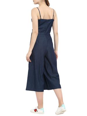 overlap front 3/4 jumpsuit - 15455969 - Standard Image - 3