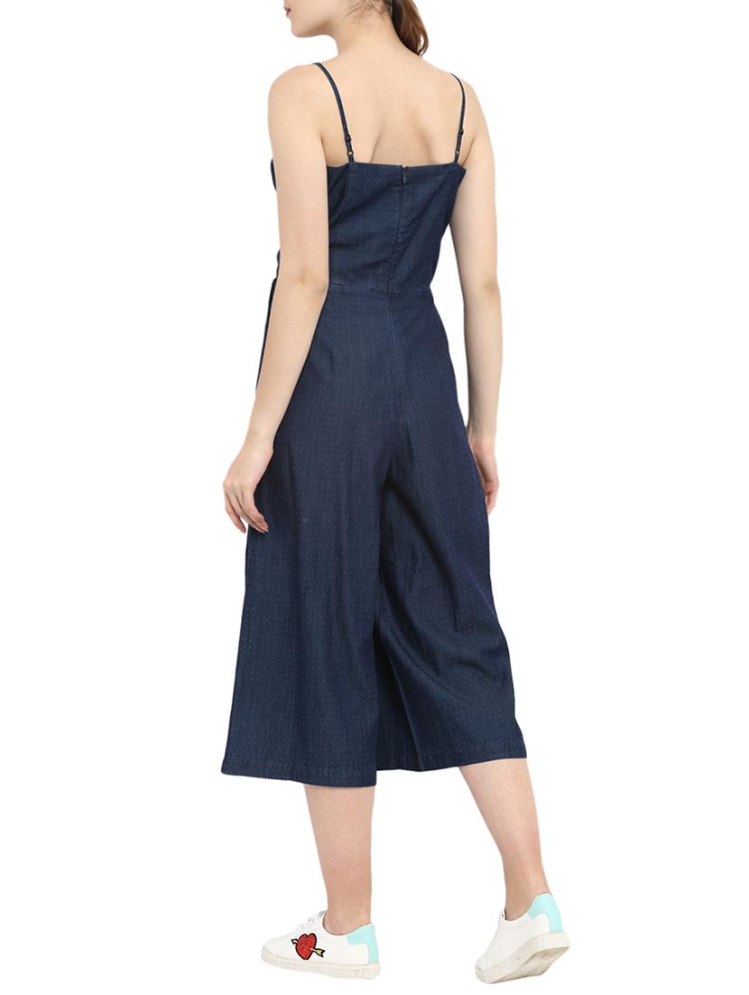 overlap front 3/4 jumpsuit - 15455969 - Zoom Image - 3
