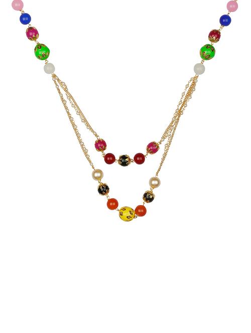 multi colored metal chain necklace - 15456474 - Standard Image - 1