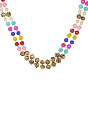 pink metal bridal necklace - 15456527 - Standard Image - 3