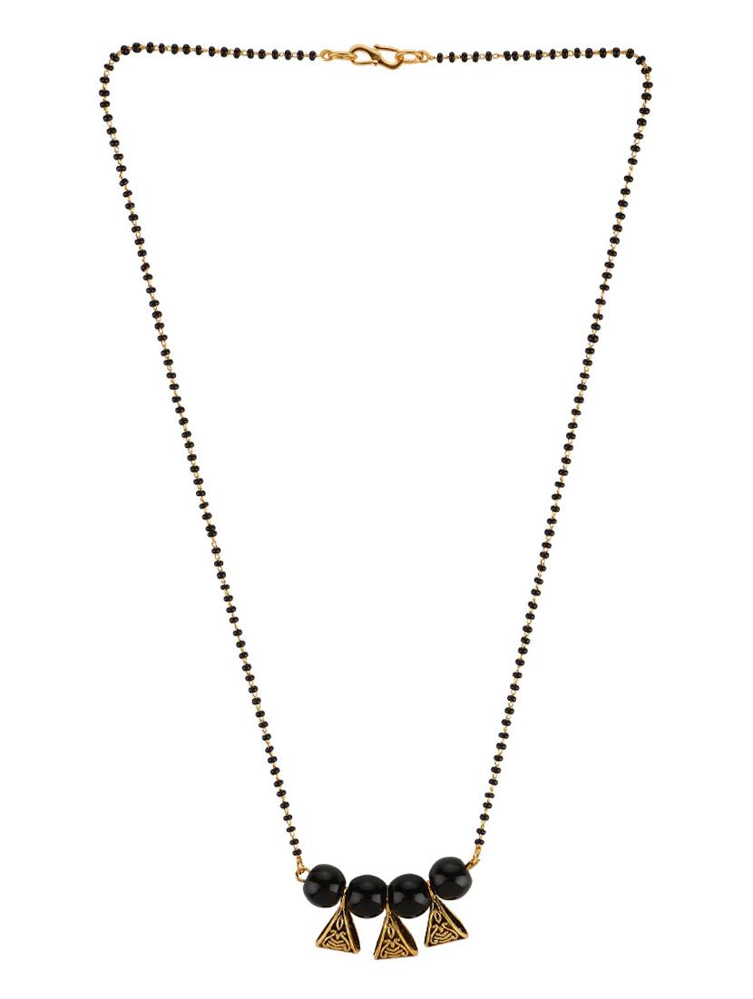 black metal short necklace - 15457396 - Zoom Image - 2