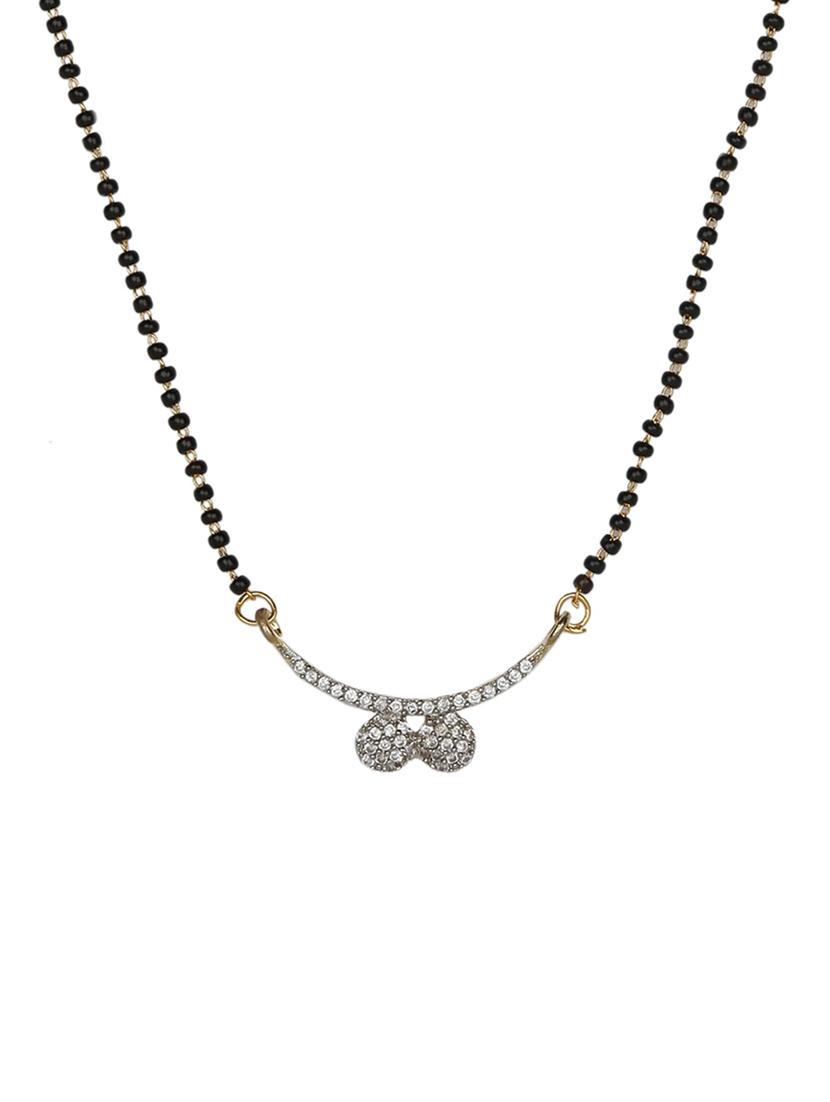 white metal short necklace - 15457401 - Zoom Image - 1
