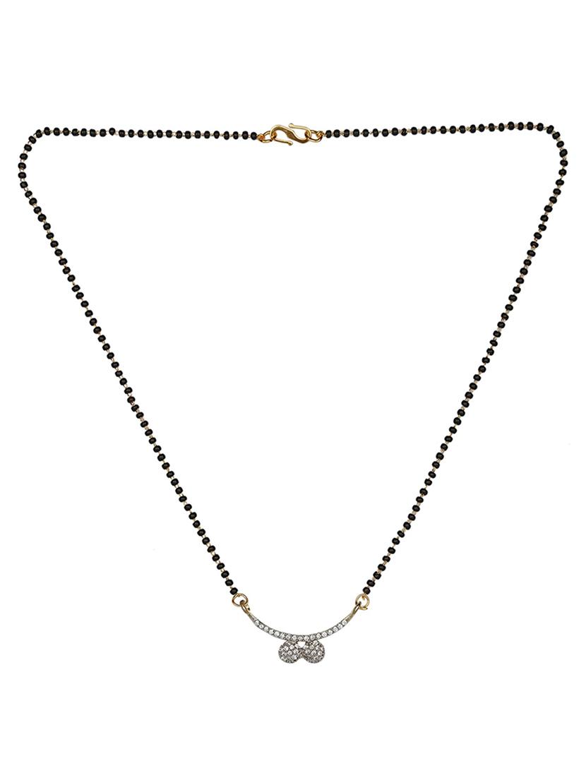white metal short necklace - 15457401 - Zoom Image - 2
