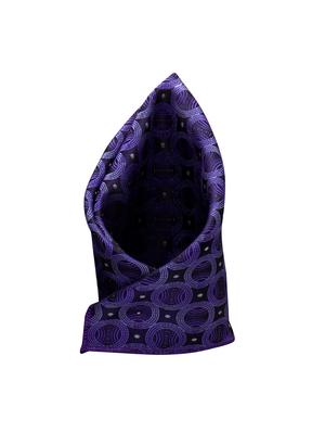 blue micro fiber tie with pocket square - 15457475 - Standard Image - 3