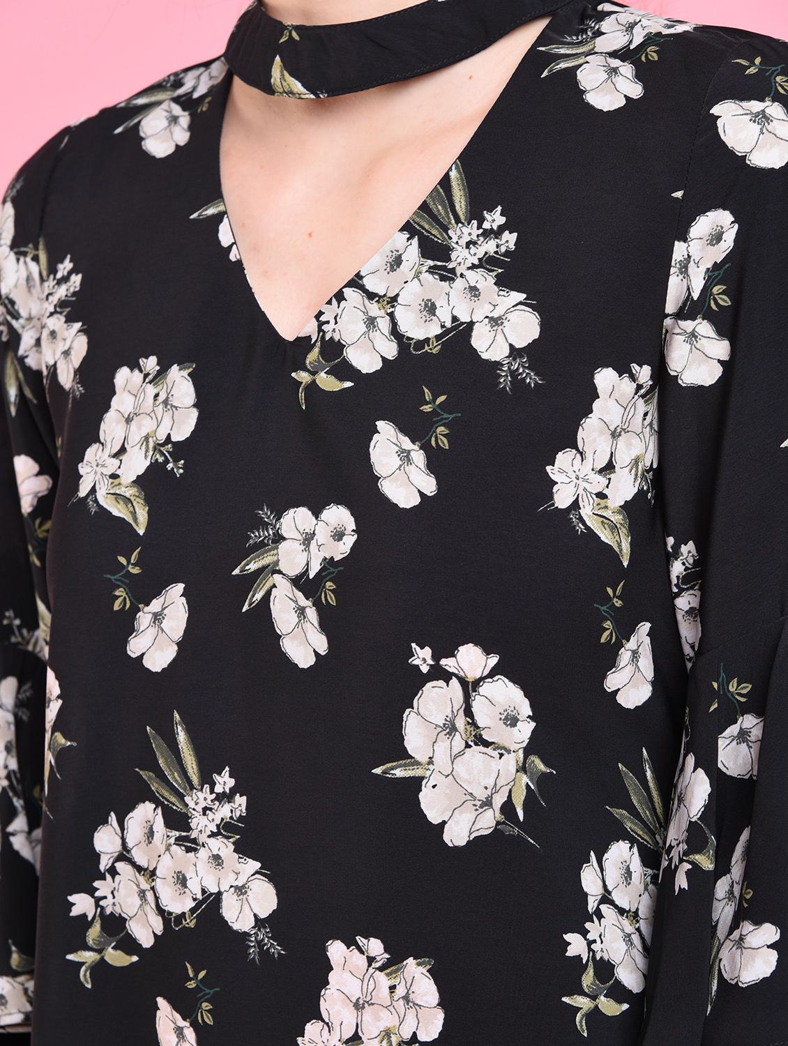 tiered sleeve floral a-line dress - 15457813 - Zoom Image - 5