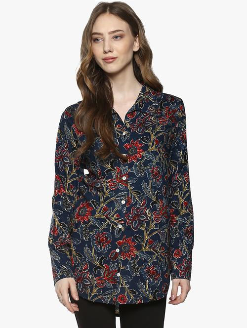 blue rayon straight kurti - 15458302 - Standard Image - 1