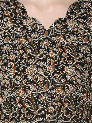 black rayon flared kurti - 15458312 - Standard Image - 4