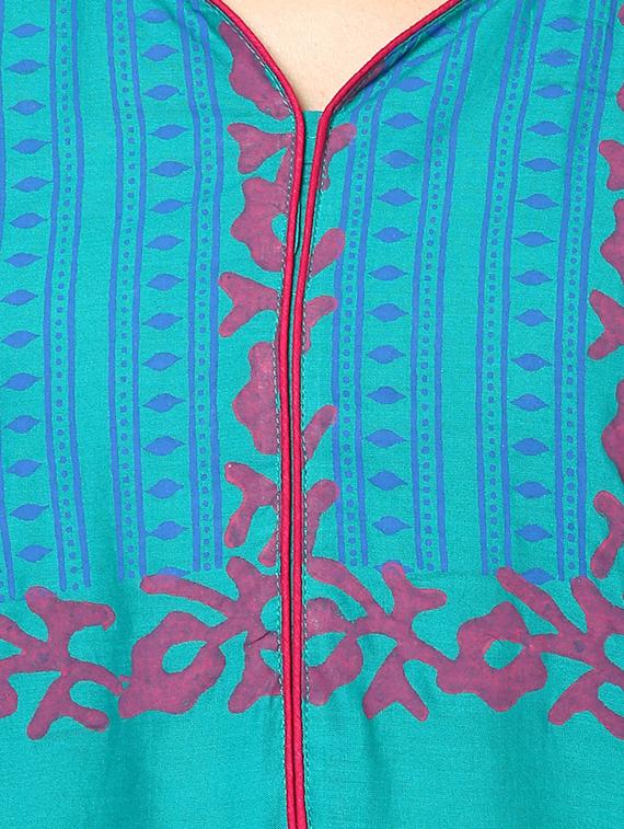 straight block print kurta - 15458505 - Zoom Image - 4