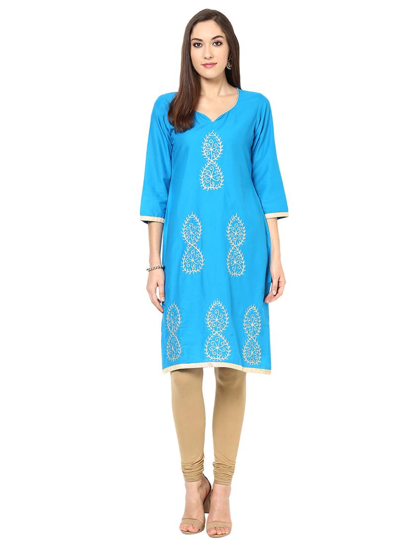 straight printed kurta - 15458509 - Zoom Image - 1